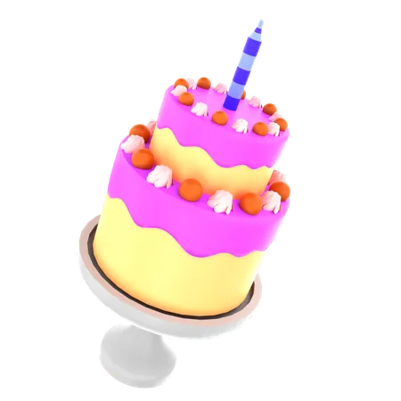 생일 케이크  3D Icon