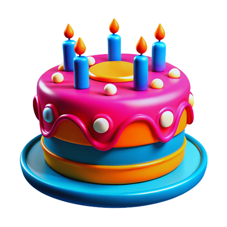 생일 케이크  3D Icon