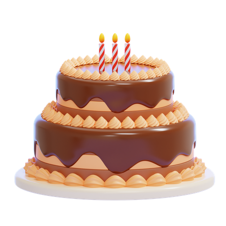 생일 케이크  3D Icon