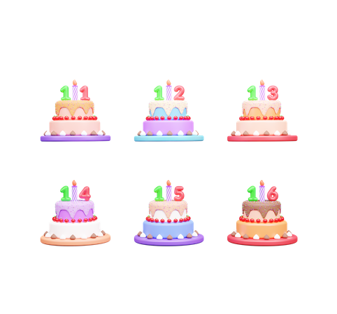 Birthday Cake  3D Icon