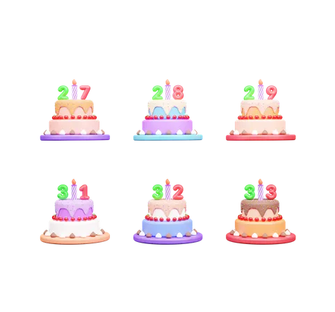 Birthday Cake  3D Icon