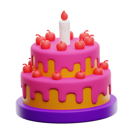 Birthday Cake  3D Icon