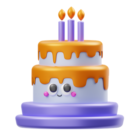 Birthday Cake  3D Illustration