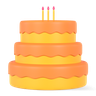 3d birthday cake emoji