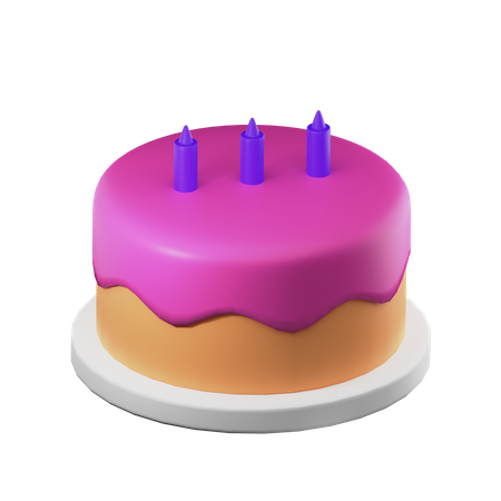 Birthday Cake 3D Illustration