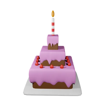 Birthday cake 3D Icon