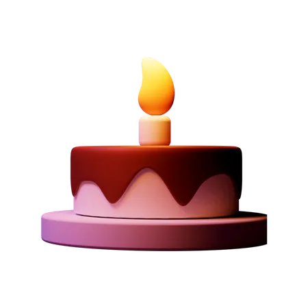 3 D Rendering Of Birthday Cake Illustration Or 3 D Birthday Cake 3D Icon