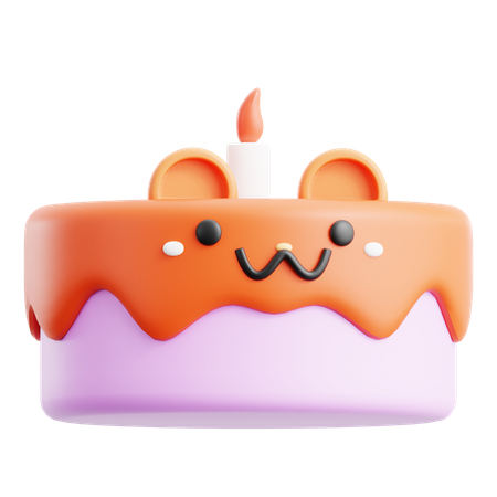 Birthday Cake Cute  3D Icon