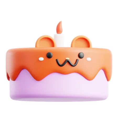 Birthday Cake Cute  3D Icon