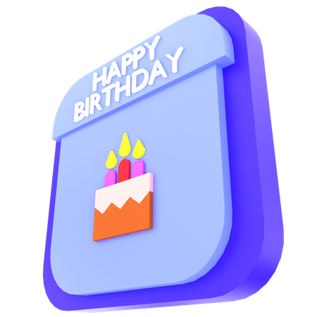 Birthday Calendar  3D Icon