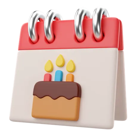 3 D Birthday Icon Birthday Calendar 3D Icon