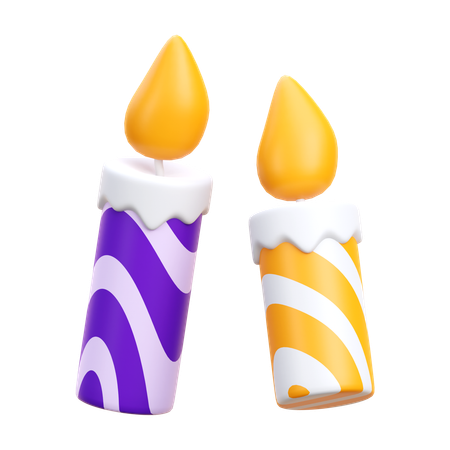 Birthday Candle  3D Icon