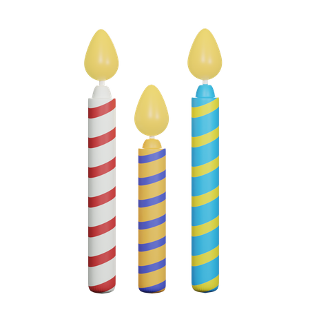 Birthday Candle 3D Icon