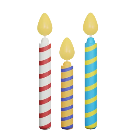 Birthday Candle 3D Icon