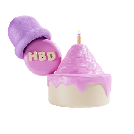 Birthday Candle  3D Icon