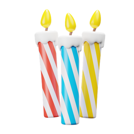 Birthday Candles  3D Icon