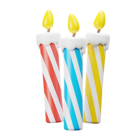 Birthday Candles  3D Icon
