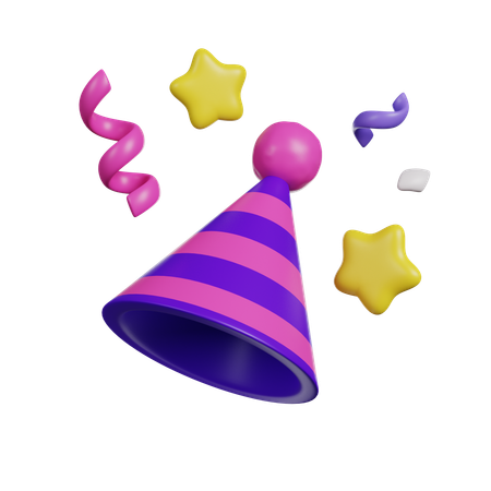 Birthday Cap  3D Icon