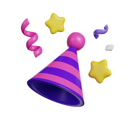 Birthday Cap  3D Icon