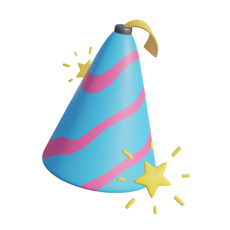 Birthday Cap  3D Illustration