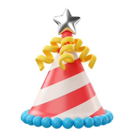 3 D Birthday Icon Party Hat 3D Icon