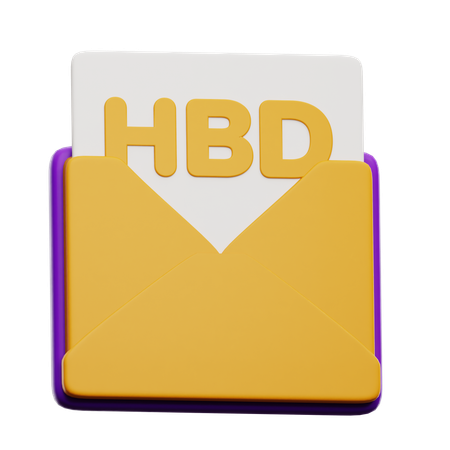 Birthday card  3D Icon