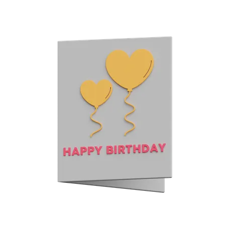 Birthday Card  3D Icon