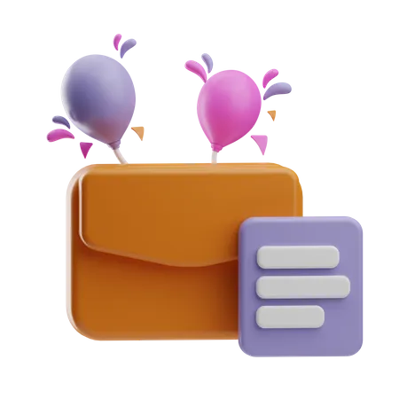 Birthday Card  3D Icon