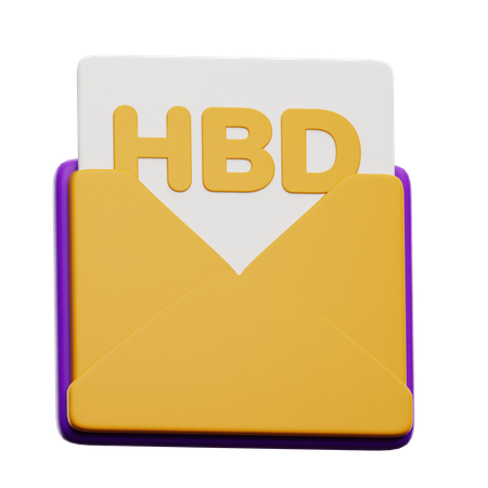 Birthday card  3D Icon