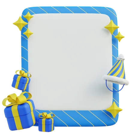 Birthday Celebration Frame  3D Icon