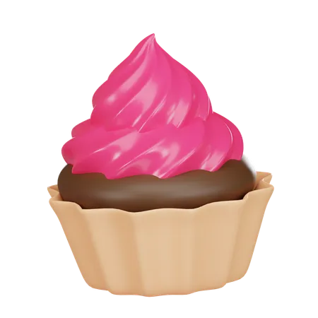 Birthday Cupcake 3 D Icon 3D Icon