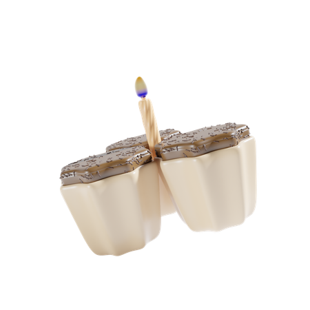 Birthday Cupcake  3D Icon