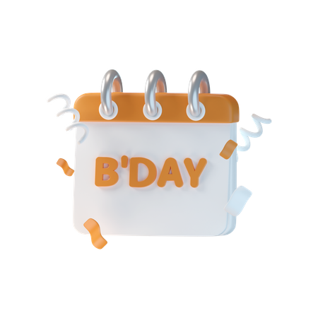 Birthday Day Calendar  3D Icon