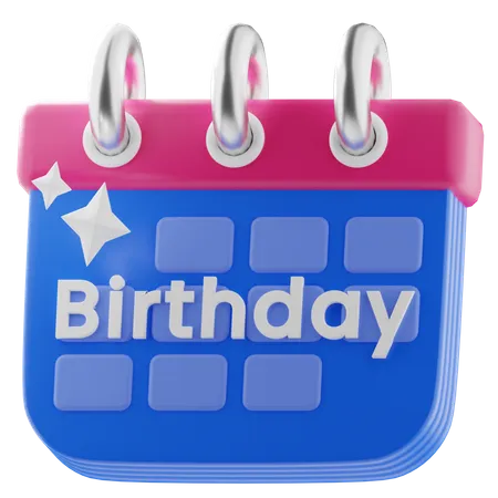 Birthday Day Calendar  3D Illustration