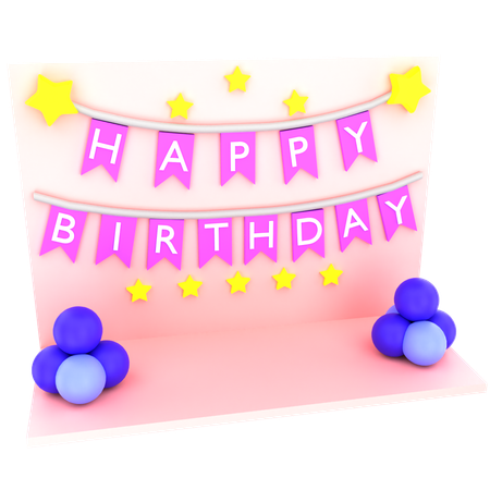 Birthday Garland  3D Icon