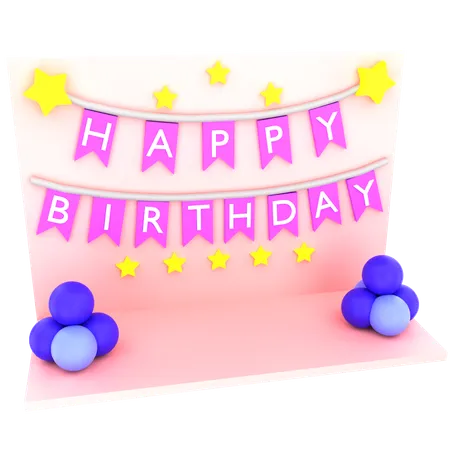 Birthday Garland  3D Icon