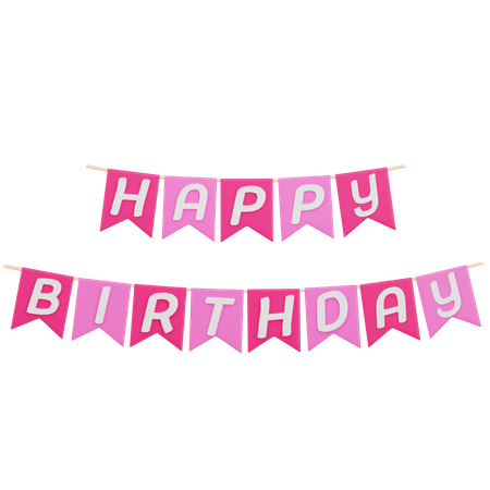 Birthday Garland  3D Icon