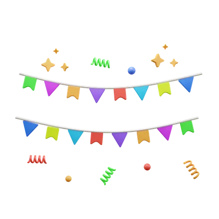 Birthday Garland  3D Icon