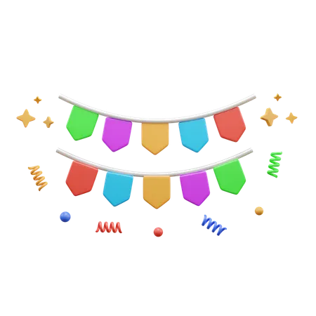 Birthday Garland  3D Icon