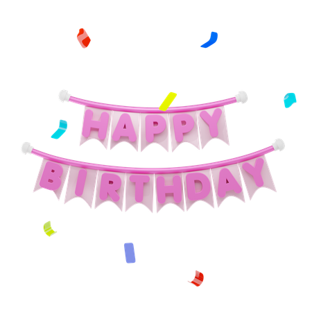 Birthday Garland  3D Icon