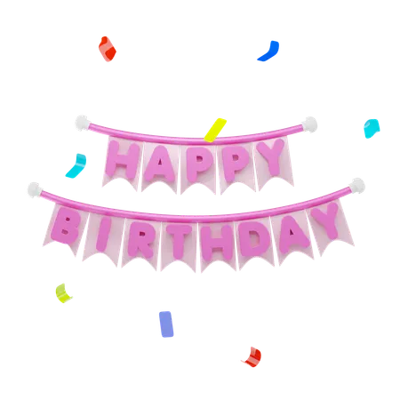 Birthday Garland  3D Icon