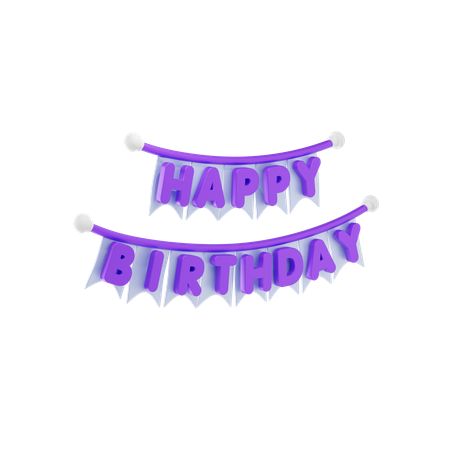 Birthday Garland  3D Icon