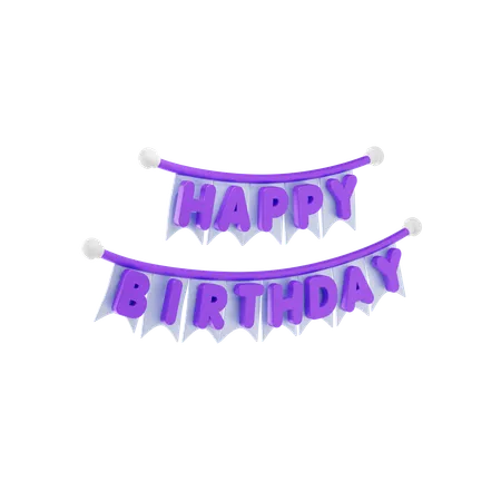 Birthday Garland  3D Icon