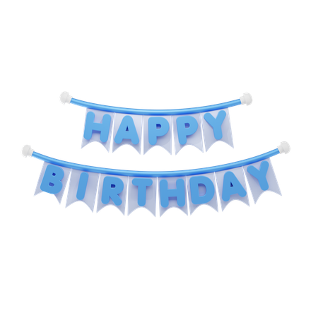 Birthday Garland  3D Icon