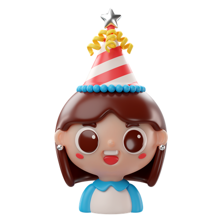 Birthday Girl  3D Icon