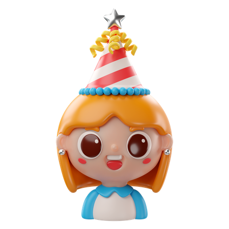 Birthday Girl  3D Icon