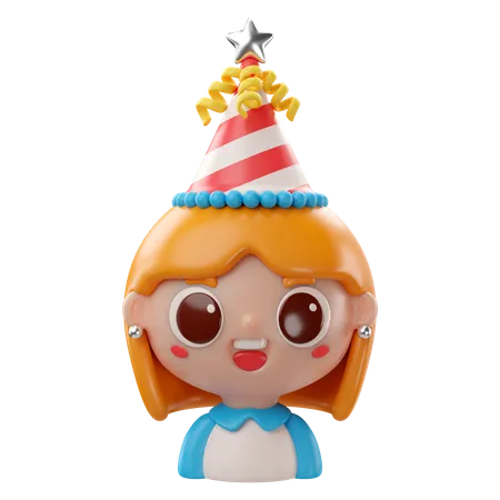 Birthday Girl  3D Icon