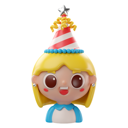 Birthday Girl  3D Icon