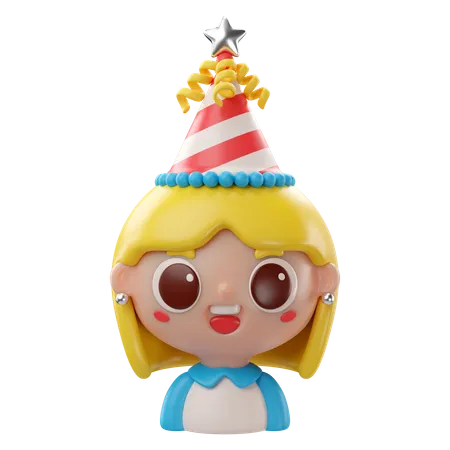 Birthday Girl  3D Icon