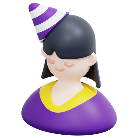 Birthday Girl  3D Icon